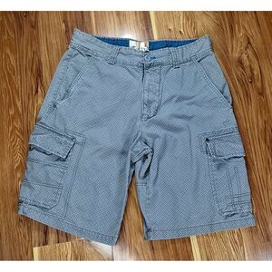 Ocean Pacific OP Shorts Mens 32 Gray Check Cargo‎ Casual Beach Surf Skate Y2k